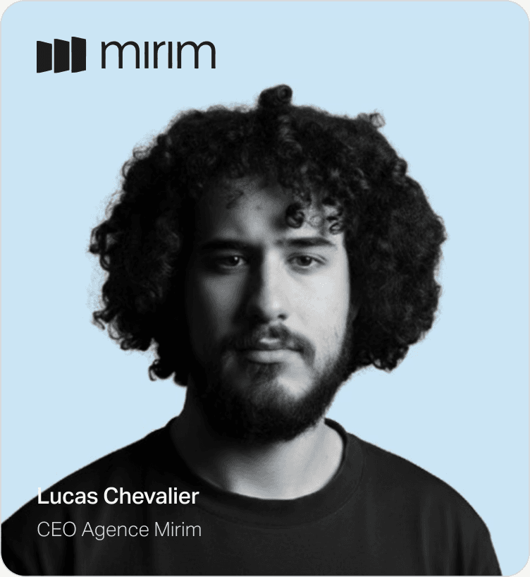 Lucas Chevalier, CEO de l'agence Mirim